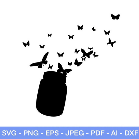 Butterfly Jar SVG