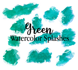 Green Watercolor Clipart, Watercolor Clip Art