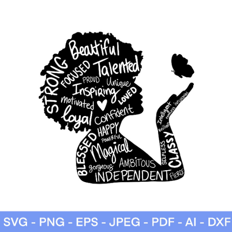 Black Woman Attributes SVG