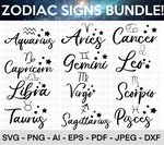 Zodiac Signs SVG Bundle