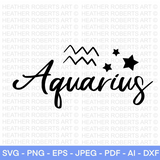 Aquarius  Zodiac Sign SVG