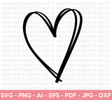 Hand Drawn Heart SVG