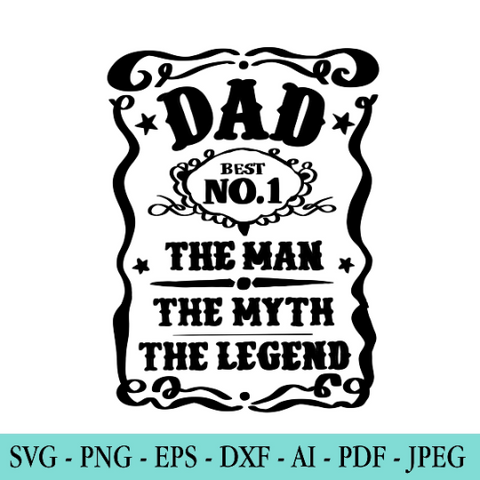 Father's Day Whiskey Label SVG