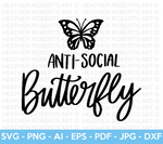 Antisocial Butterfly SVG