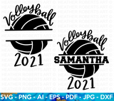 Split Volleyball Monogram 2021 SVG